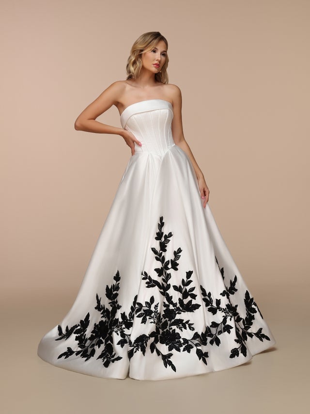 Bride Dresses Evening Gowns Belk Rachel Allan RB4164 Bell Sleeve Plunging  V-Neck Wedding Dress