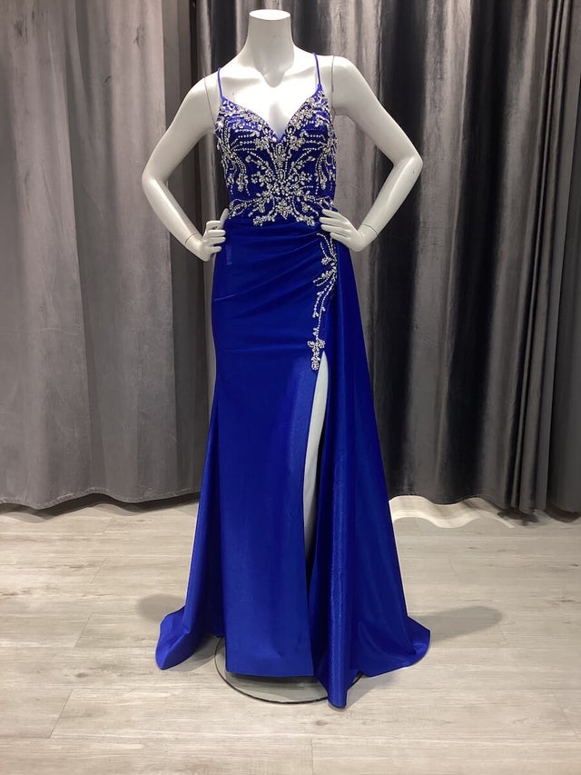 modern prom dresses Modern High Neck Long Sleeves Prom Dresses Mermaid Sequins With Slit –  Dbrbridal